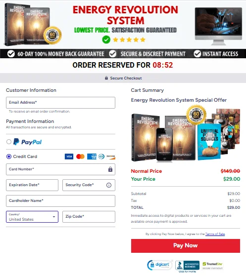 Energy Revolution System-checkout-page